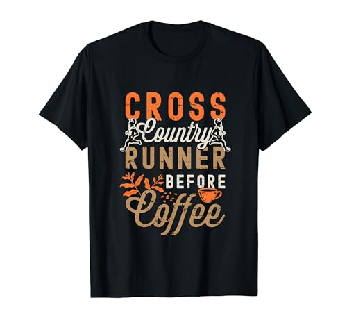 Corredor de campo de fondo antes de XC Running Coffee Country Runner Camiseta