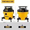 DEWALT DXV06P 4 Peak HP Shop Vacuums, 6 Gallon Poly Wet/Dry Vac, Heavy-Duty Shop Vacuum with Blower Function Yellow+Black