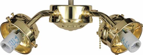 Volume Lighting V0944 4 Light Fan Light Kit With Candelabra Base, Polished Brass #TOP13