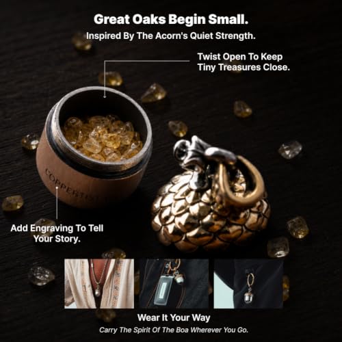 COPPERTIST.WU Acorn Capsule Pendant Necklace for Men Women,Pet Ashes Urn Holder Keepsakes Jewelry by COPPERTIST.WU - Used condition - Image 4