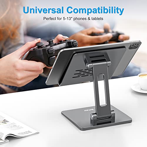 Boyata Tablet Stand, Adjustable & Foldable Tablet Holder For Desk, Stable Aluminum Desktop Stand Compatible For Ipad Pro/ Air/ Mini, Switch/ Kindle/ Samsung Tab, More Phones & Tablets From 5-13" #TOP4
