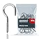 HELPMATE – Schraubhaken gebogen 40x3,0x15x 9 mm – galvanisch verzinkter Stahl – 50 Stück – Haken für die Wand- oder Deckenmontage