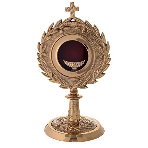  Holyart Ostensorio Ottone Dorato Corona Alloro Altezza 27 cm