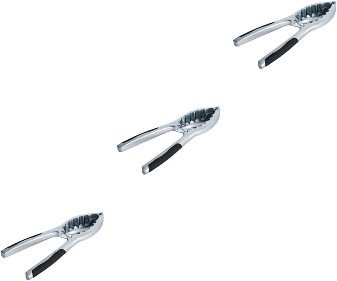 2pcs Nutcracker Tool Zinc Alloy Nutcracker Walnut Pistachios Nuts Nut Opener Crab Seafood Tools (Silverx3pcs mediumx3pcs)