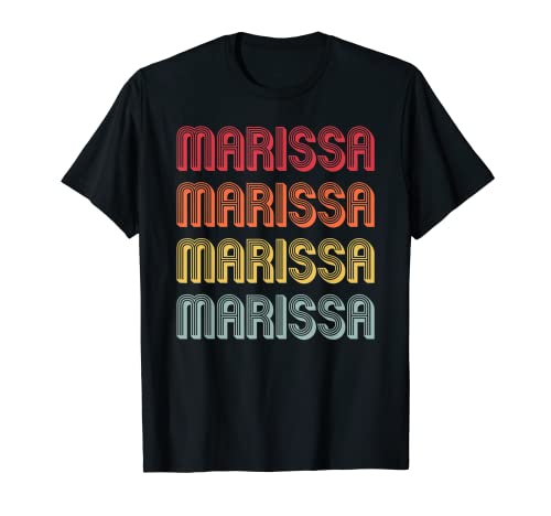 MARISSA - Nome de presente personalizado, retro, vintage, aniversário dos anos 80/90 t-shirt, Preto, S