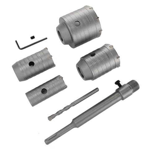 Kit de brocas para concreto 30mm a 65mm con vástago SDS Plus miniatura 5