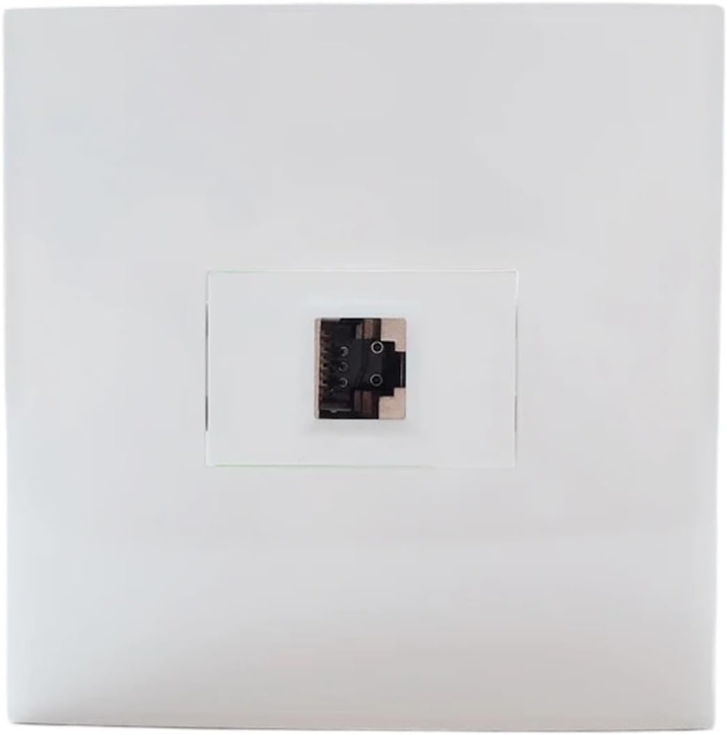 1 Port Shielded CAT.6A RJ45 Connector Wall Plate LAN RJ45 CAT6A Panel Cover 86x86mm Internet Wall Plate