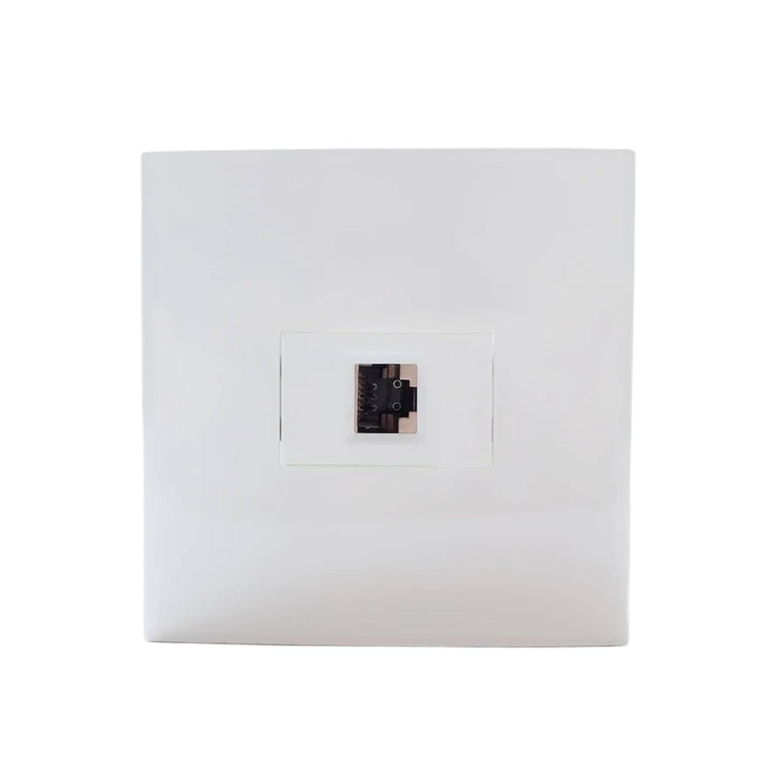 1 Port Shielded CAT.6A RJ45 Connector Wall Plate LAN RJ45 CAT6A Panel Cover 86x86mm Internet Wall Plate