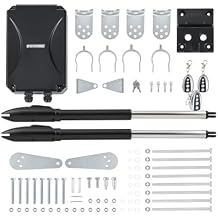 CO-Z Automatic Dual Swing Gate Opener Kit, Electric Gate Opener for Doors up to 660lb 18ft, Driveway Home Garden Gate Opening System for Double Swing Gates, Dual Gate Complete Kit with 3 Remote Contro
