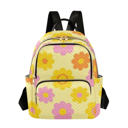 Sac à dos quotidien Wudan motif fleurs psychédéliques hippie S-M