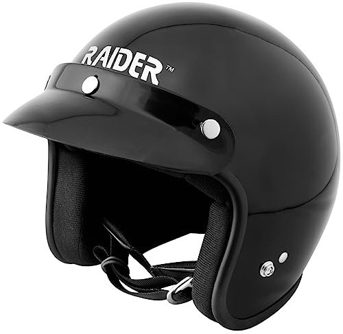 Raider Journey Unisex-Adult Open Face Helmet (Gloss Black, Xx-Large) #TOP2