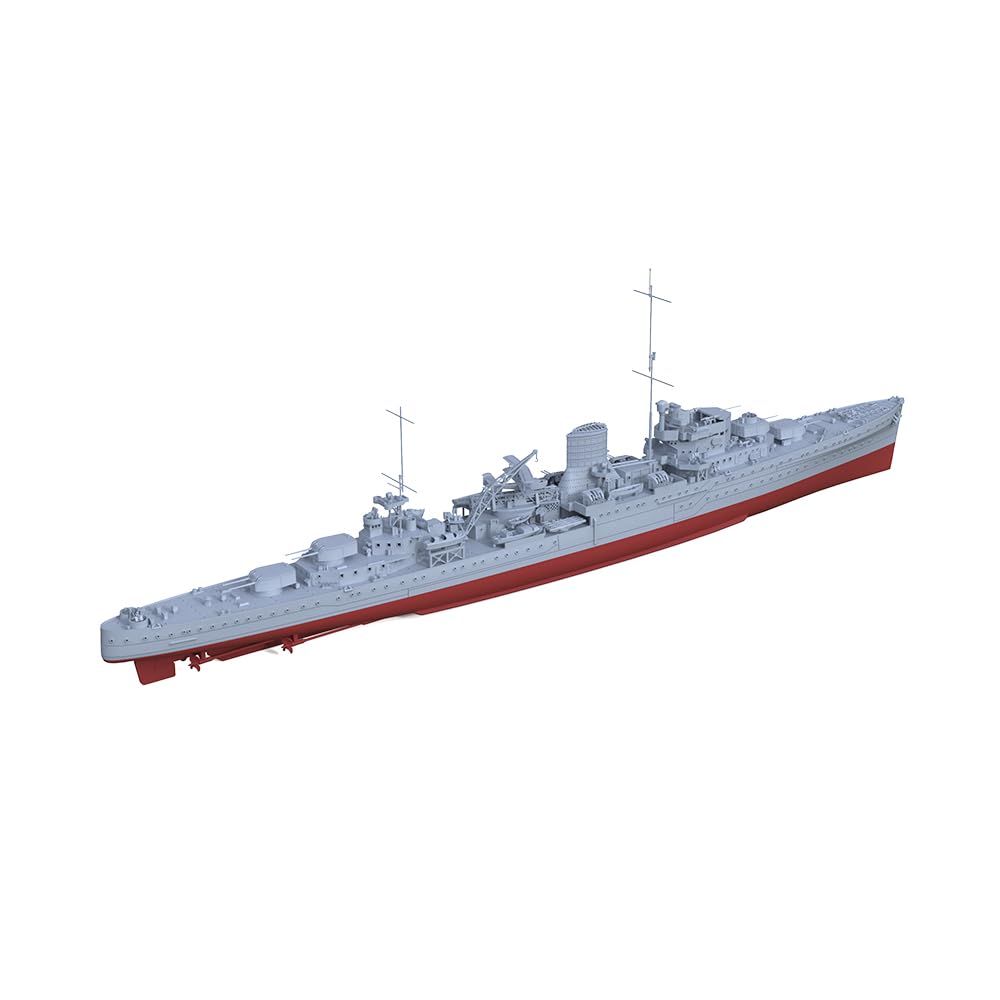 MRY-SFW SSC300602S-A 1/300 zestaw do budowy modelu wojskowego Royal New Zealand Navy HMNZS Leander 1942, lekki krążownik, pełny kadłub