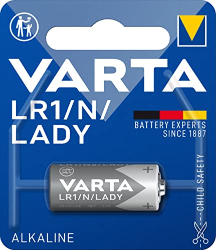 Varta Pila de alcalina Electronics LR1/N/Lady, paquete de 1 unidad, azul/plateado