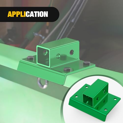 Image of Nilight Bolt on Tractor Bucket 2 inch Towing Receiver Adapter 5 /8 inchPin Hole Class 3 Trailer Hitch 12000 LBS Work Well for Tractor Buckets Green