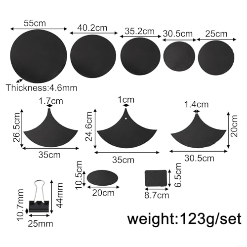 14Pcs Drum Mute Pads Set with Cymbal Silencer and Rubber Foam Practice Pads for Quiet Home Drumming, Includes Binder Clips, Belt Mat and Ellipse Pad for Effective Sound Dampening
