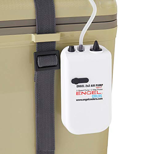 Engel 19Qt Live Bait Cooler Box With 2Nd Gen 2-Speed Portable Aerator Pump. Fishing Bait Station And Minnow Bucket For Shrimp, Minnows, And Other Live Bait - Englbc19-N-T In Tan #TOP4