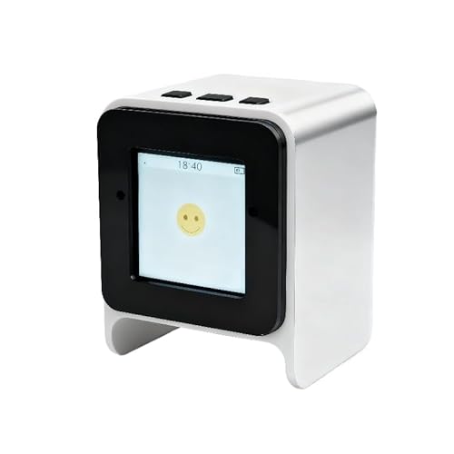 Mini AI Voice chatbot | Companion Robot,Large AI Model,1 inch Smart Color Screen,with Wi-Fi,Voice Control,Emotional Interaction,Voice cloning,Television Design,multilingual (White)