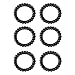 KCHIES Spiral Hair Ties for Women Girls No Crease True Black Coil Hair Bands Solid Telephone Cord Hair Coils Rubber Elastics Original Power Traceless Hair Ring Plastic Ponytail Holders for Thick Hair 6
