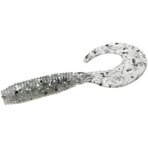 Zoom Bait Fat Albert Grub Bait-Pack of 10 (Clear Silver Black, 5-Inch) Cover