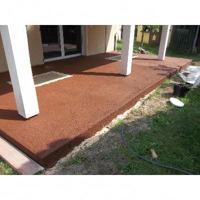 Kit fabrication béton drainant brun cuivré pour terrasse et allée de 10 m2
