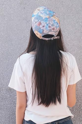 Gorra de béisbol ajustable para mujer con diseño floral miniatura 4