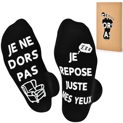 Tukeoo Idee Cadeau Fete des Peres Humour Chaussettes Homme 43 46 Cadeau Homme Chaussettes Origial pour Noel Fête des Pères Anniversaire Cadeau Papa