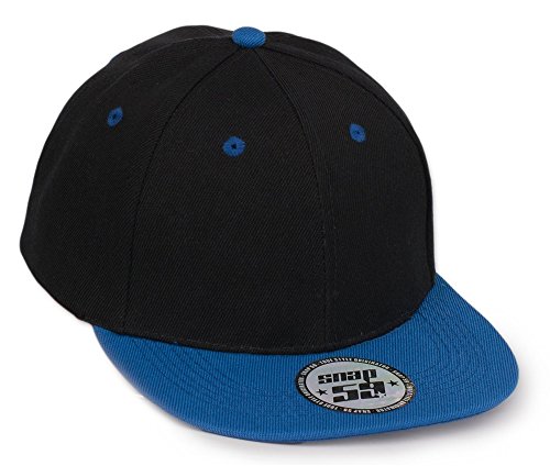 MFAZ Morefaz Ltd New Unisex Jungen Mädchen Mütze Two Tone Snapback Baseball Cap Hut Kinder Kappe (Blue)