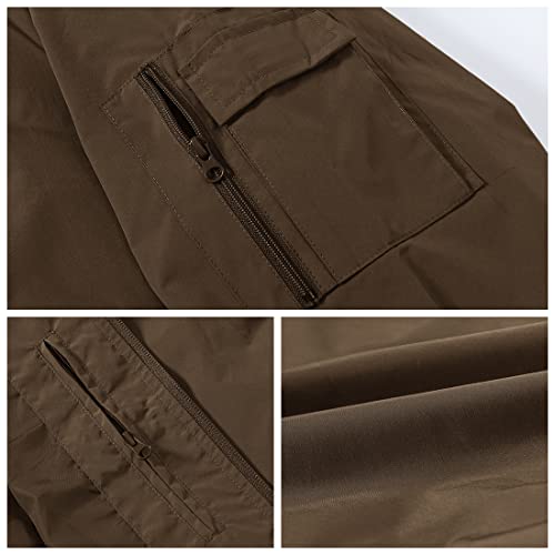 Image of Gopune Men's Windproof Bomber Jacket Lightweight Windbreaker Outdoor Golf Fashion Coat