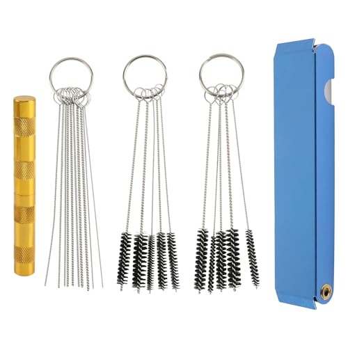 CARBBIA 4 Pcs Carburetors Carbon Dirt Jet Remove Cleaner Tool Kit, Wire Torch Tip Cleaner Wires Tool Brushes Cleaning Needles Wrench Tool Kit for Motorcycle ATV Moped Welder Carb Chainsaw Spray