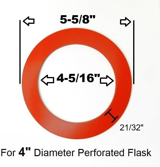 4" Gasket Silicone Rubber & Graphite Set for Vacuum Casting Flasks Lost Wax Cast by JTS