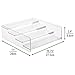 mDesign Plastic Bathroom Storage Organizer Shelf for Cabinet, Vanity, Countertop - Holds Vitamins, Supplements, Medicine Bottles, Nail Polish, Makeup - 4 Levels - Ligne Collection, 2 Pack, Clear