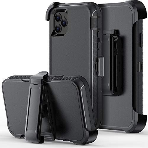 ORIbox Case Compatible with iPhone 12 Pro Max Case, Heavy Duty Shockproof Anti-Fall case with Belt Clip, Stable, With Belt-clip holster
