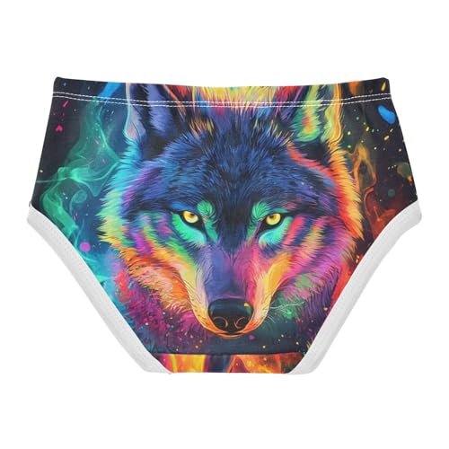 Colorful Wolf Animal Toddler Girls's Underwear 2T 202c04482