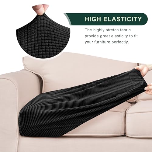 image for CHUN YI 3Piece Stretch Couch Cushion Covers, Sofa Seat Slipcovers for 