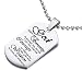 Zuo Bao Meaningful Words Hand Stamped Stainless Steel Dog Tag Pendant Necklace Inspirational Gifts (Serenity Prayer)