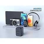 EPICKA Universal Travel Adapter, European Travel Plug Adapter - International Power Adapter Worldwide Charger with USB-C & 4 USB-A Ports, Travel Essentials for Italy, UK, Japan (TA-105, Space Grey) - Image 5