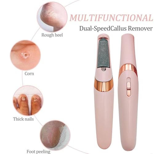 Image of QUIXOTIC callus remover for feet dead skin remover pedicure tools Callus Remover Hard and Dead Skin Remover Electric Foot Callus Remover Rechargeable Pedicure Tool pedI (fast charging) A1 (PINK)