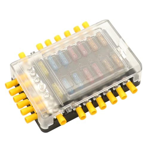 Portafusibili Vie con Copertura Trasparente Indicatore LED Avviso per Auto e Imbarcazioni Design Isolante Resistente Al Calore
