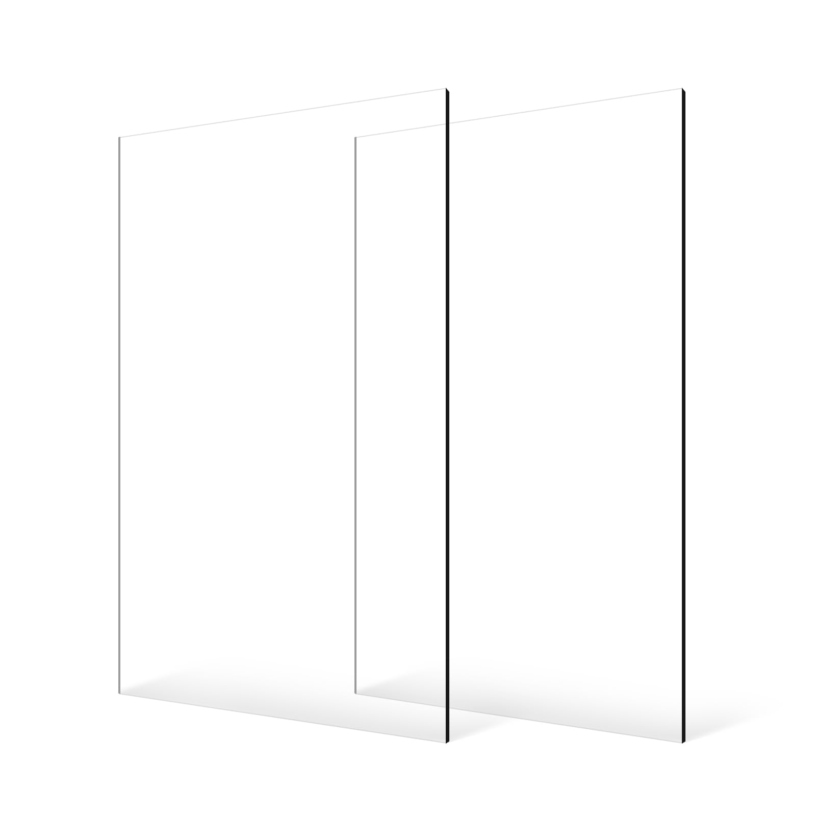 VEVOR Płyty akrylowe z pleksiglasu, 2 sztuki, 61 x 122 cm, grubość 0,3 cm, przezroczyste, odlewane szkło z tworzywa sztucznego do projektów rękodzielniczych, szkło zapasowe do ramek na zdjęcia