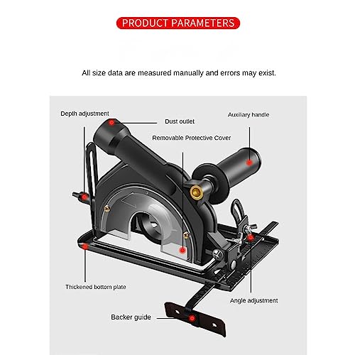 Soporte de amoladora angular de 100-125mm para corte y ranurado preciso 6