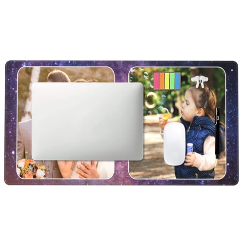 Image of Custom Large Desk Mat with Photo Text Personalized Picture Logo Non-Slip Game Computer Mouse Pad Customized Office Supplies (2 Photos)