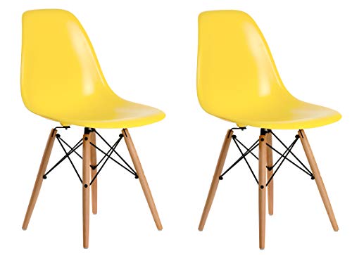 Aryana Home Réplique Eamesu00a0u0096u00a0Set de chaises, 51u00a0x 46,5u00a0x 81,5u00a0cm 51x46.5x81.5 cm Citronier