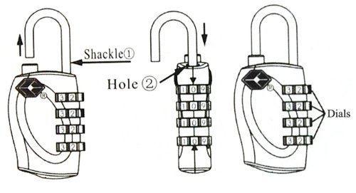 Aulola® Lot de 2 cadenas à combinaison à 4 chiffres pour valises de voyage et bagages, cadenas à code TSA avec code de sécurité et verrouillage sans aucun dommage