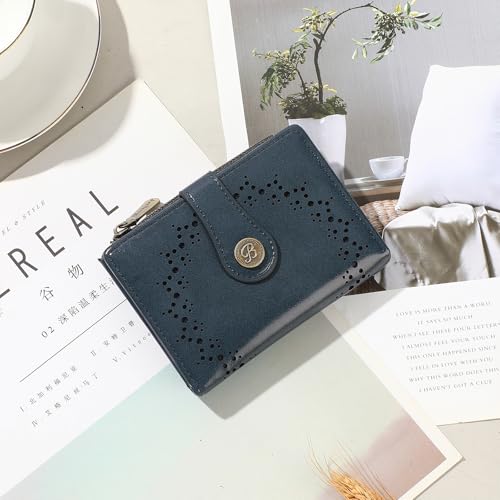 Image of Small Wallet for Women Bifold Credit Card Holder Compact Women Wallet with Zipper Coin Pocket