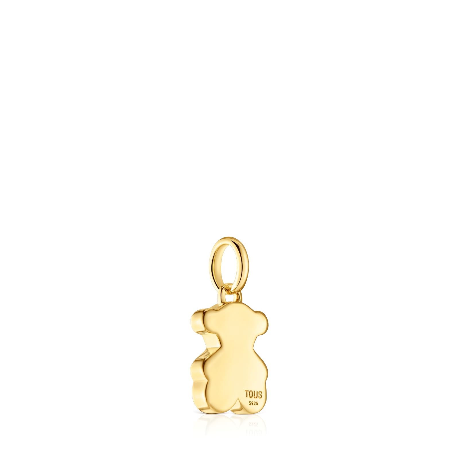 TOUS Colgante Pequeño para Mujer con Motivo de Oso con Baño de Oro 18 Kt sobre Plata de Primera Ley, 12 mm, Colección Sweet Dolls