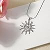 Mikovivi Ciondolo Sole in Argento, Delicata Collana a Forma di Sole Ciondolo Solare Magico Collana con Girasole Accessori di Gioielleria Lucenti e Vistosi per Donna #3
