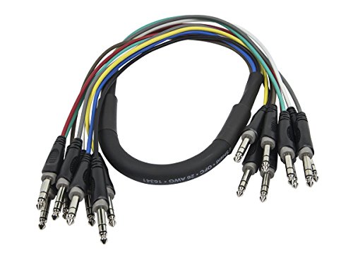 Kirlin Cable Mt-815-5M 5-Meter 8-Channel Multi-Track Snake Cable Xlr Male To Xlr Female & Monoprice 8-Channel 1/4 Inch Trs Male To 1/4 Inch Trs Male Snake 26Awg Cable C/D - 3 Feet #TOP4