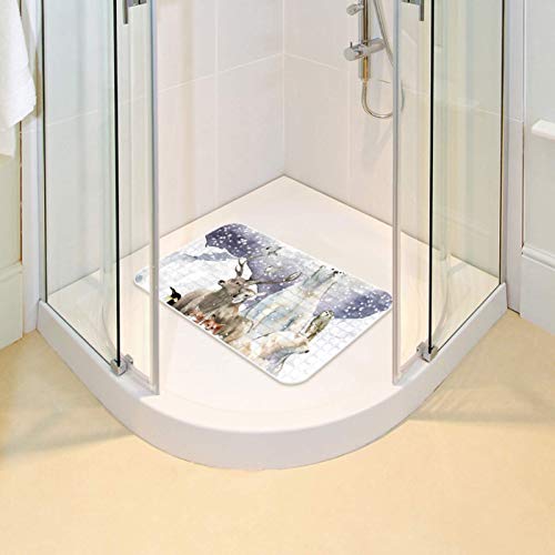 Alfombrilla de baño antideslizante con drenaje para evitar resbalones infantiles 7