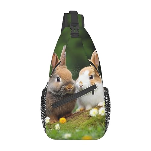 Sac à dos noir léger motif lapins pour soulager le dos en voyage