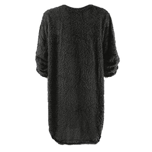 XUNRYAN Womens Winter Fall Dresses 2023 Fuzzy Dolman Batwing Long Sleeve Casual Loose Fit Short Mini Sweater Dress Pullover4
